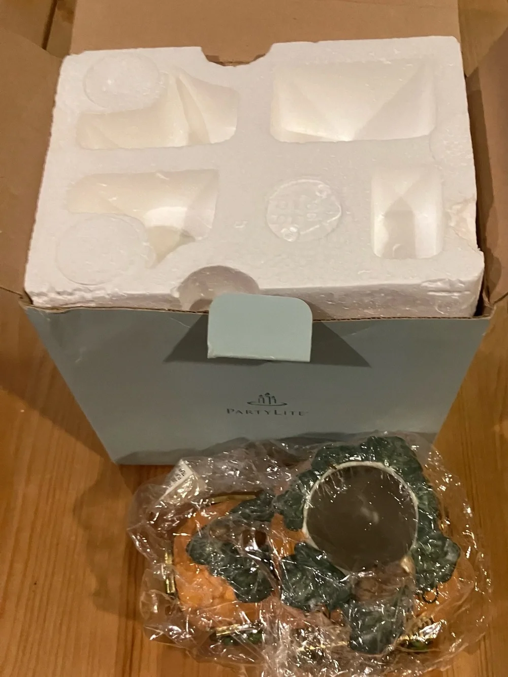 NEW PartyLite Ceramic Pumpkin Cottage Candle Holder #1 Fairy House Candle Holder - Picture 5 of 14